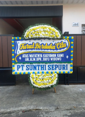Papan Bunga Duka di Jurangombo Selatan